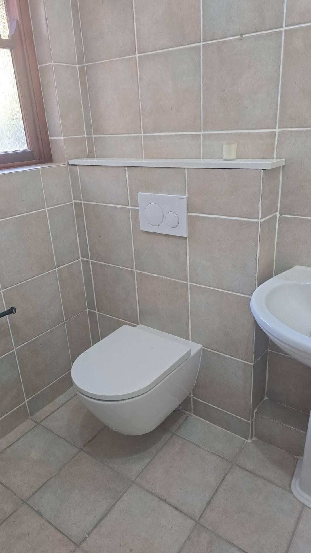 Wall-hung toilet with concealed cistern